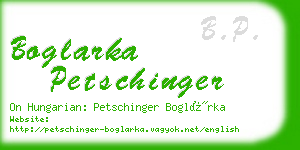 boglarka petschinger business card